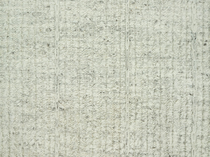 10'3" x 10'3" New Hand Woven Grey Wool Square Oriental Rug - MOA10290448