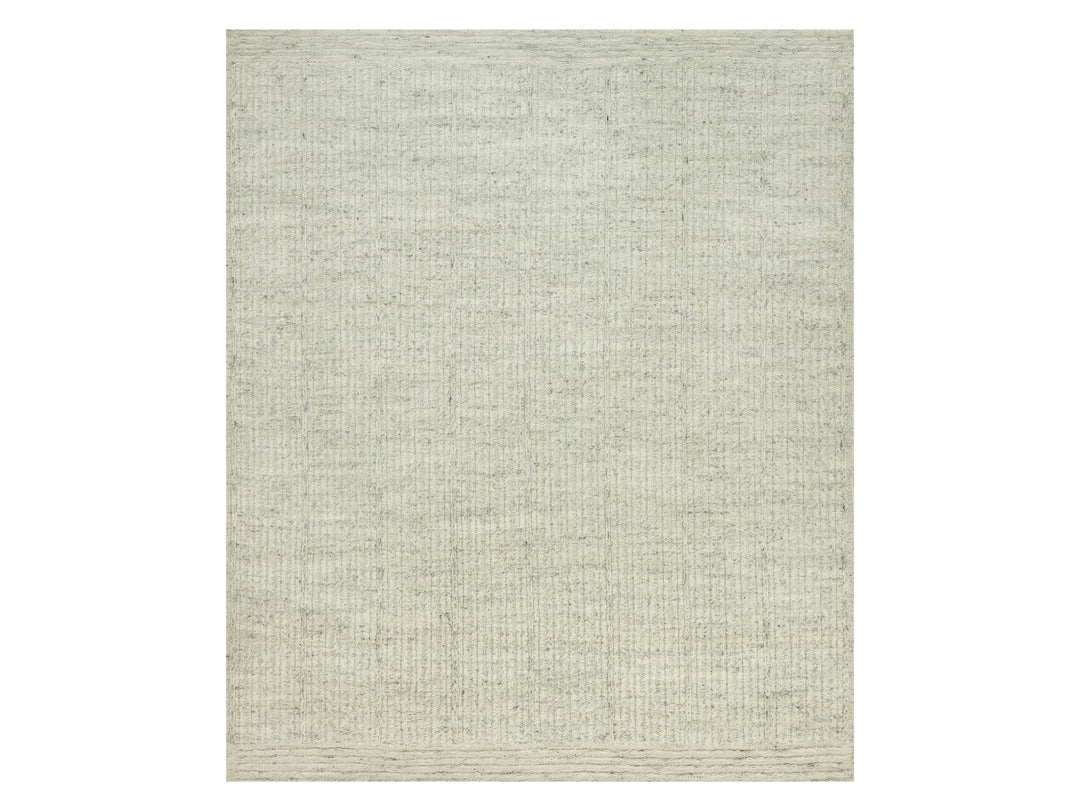 8'3" x 10'0" New Hand Woven Grey Wool Rectangle Oriental Rug - MOA10290466