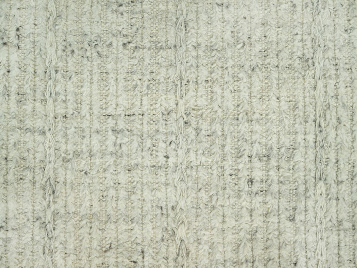 8'0" x 8'1" New Hand Woven Grey Wool Square Oriental Rug - MOA10290476