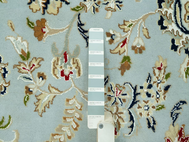 11'6" x 15'6" New Hand Knotted Blue Wool Rectangle Oriental Rug - MOA10290608