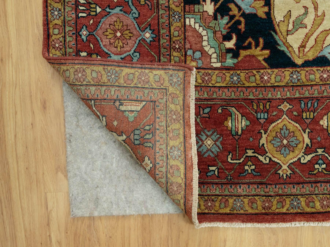 10'0" x 14'0" New Hand Knotted Red Wool Rectangle Oriental Rug - MOA10290636