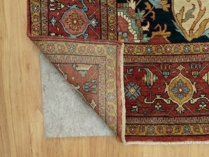 10'0" x 14'0" New Hand Knotted Red Wool Rectangle Oriental Rug - MOA10290636