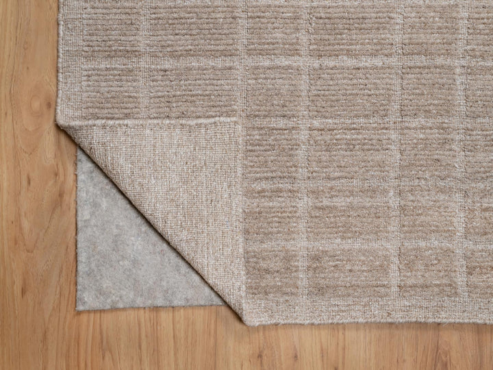 8'2" x 9'10" New Hand Loomed Brown Wool Rectangle Oriental Rug - MOA10290703