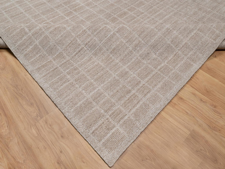 8'2" x 9'10" New Hand Loomed Brown Wool Rectangle Oriental Rug - MOA10290703