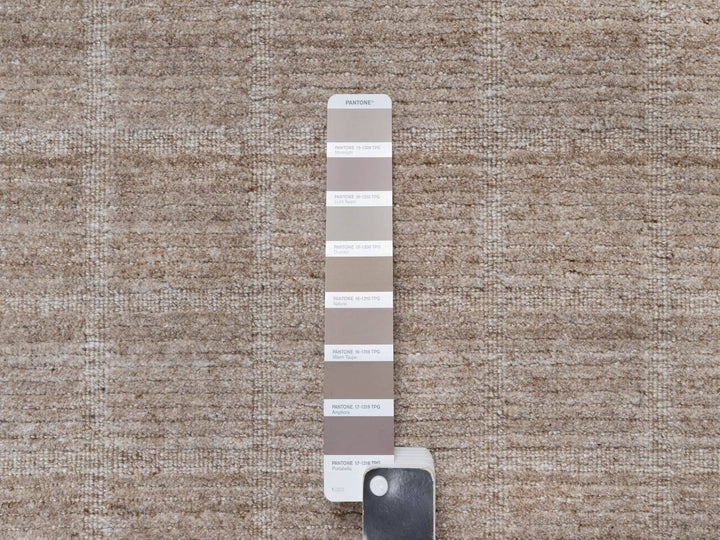 8'2" x 9'10" New Hand Loomed Brown Wool Rectangle Oriental Rug - MOA10290703