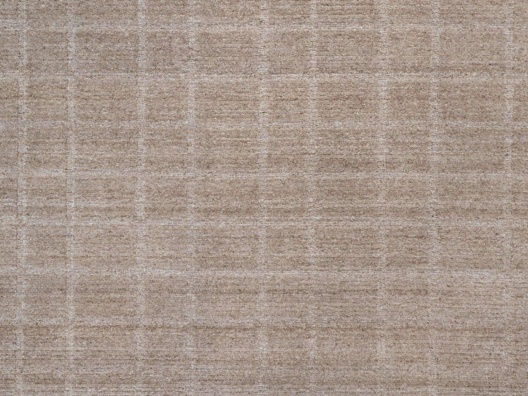 8'2" x 9'10" New Hand Loomed Brown Wool Rectangle Oriental Rug - MOA10290703