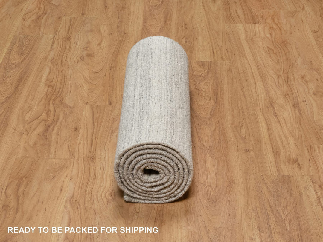 2'7" x 10'0" New Hand Loomed Brown Wool Runner Oriental Rug - MOA10290716