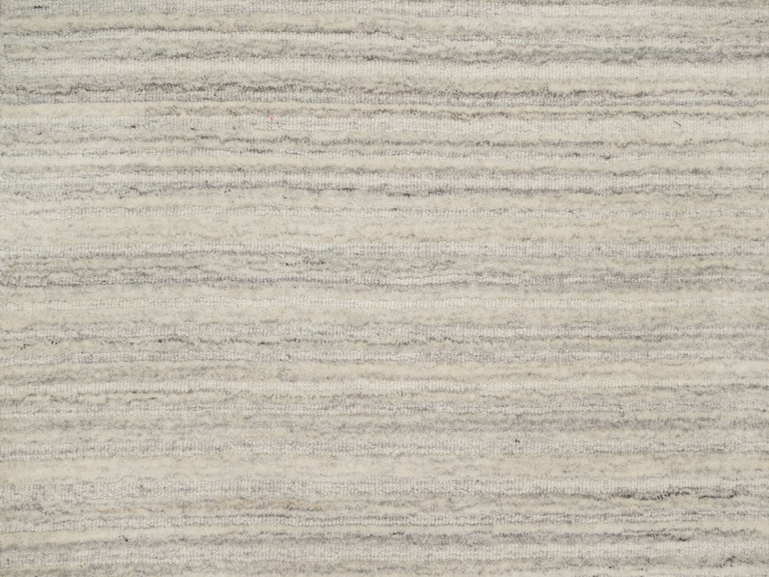 2'6" x 10'0" New Hand Loomed Beige Wool Runner Oriental Rug - MOA10290717