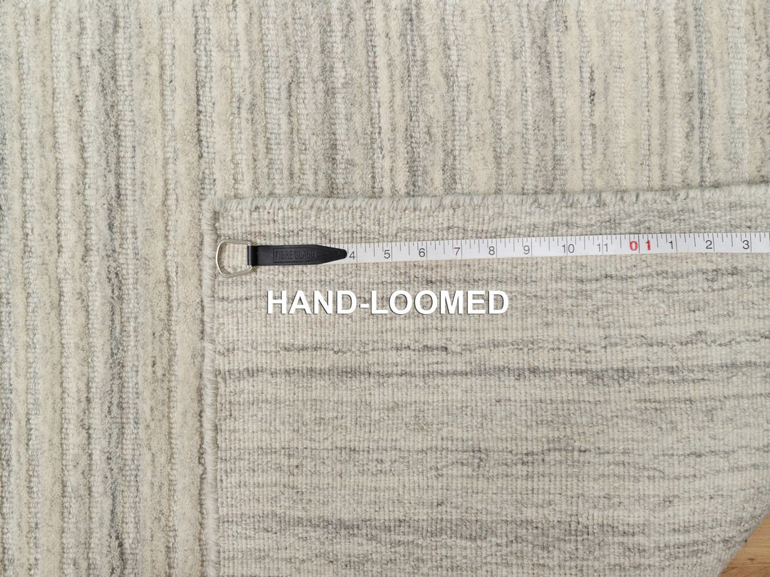 2'6" x 10'0" New Hand Loomed Beige Wool Runner Oriental Rug - MOA10290717