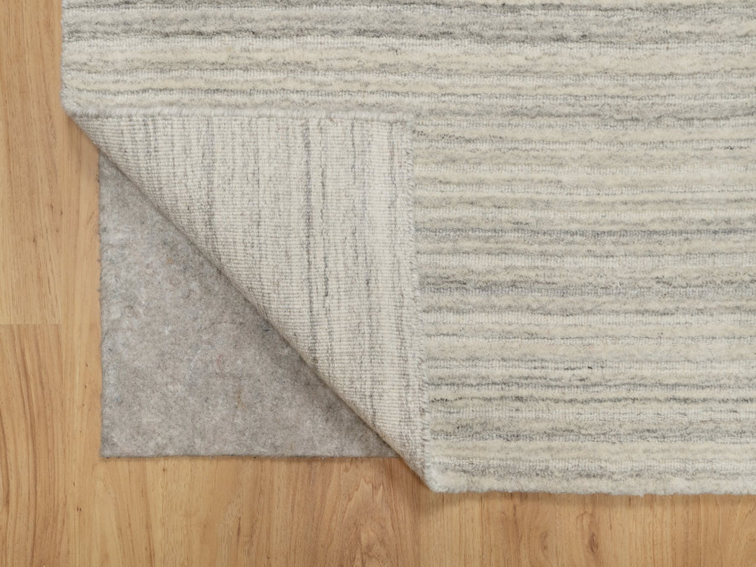 2'7" x 11'10" New Hand Loomed Beige Wool Runner Oriental Rug - MOA10290719