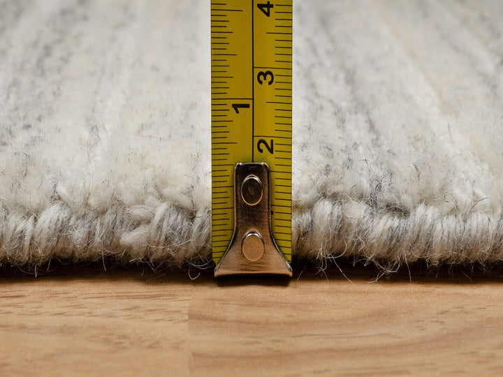 2'7" x 11'10" New Hand Loomed Beige Wool Runner Oriental Rug - MOA10290719