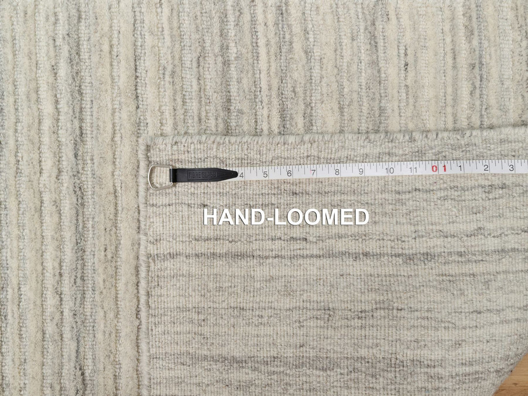 2'7" x 11'10" New Hand Loomed Beige Wool Runner Oriental Rug - MOA10290719