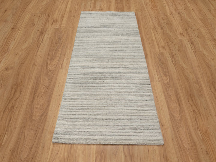 2'8" x 6'0" New Hand Loomed Beige Wool Runner Oriental Rug - MOA10290722