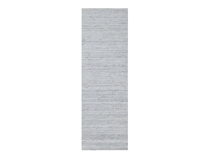 2'7" x 8'0" New Hand Loomed Grey Wool Runner Oriental Rug - MOA10290727