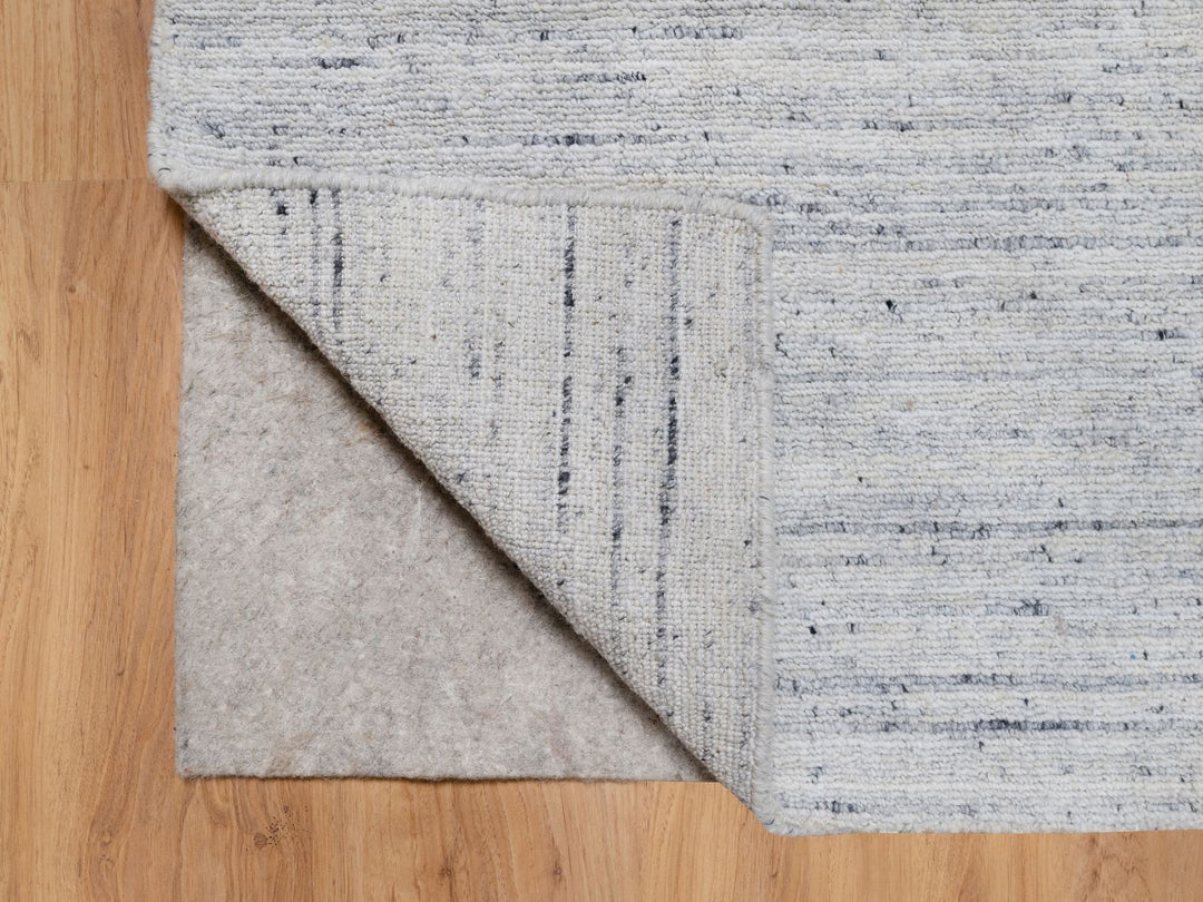 2'0" x 3'0" New Hand Loomed Grey Wool Rectangle Oriental Rug - MOA10290787