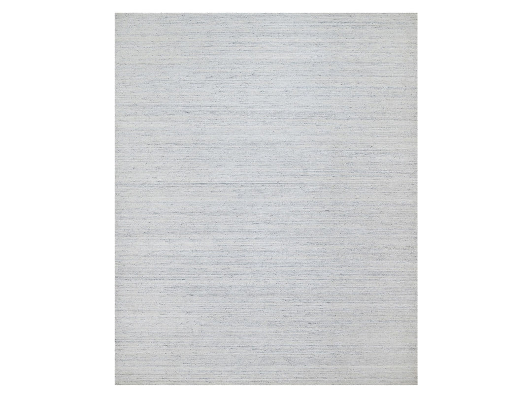 12'0" x 14'10" New Hand Loomed Grey Wool Rectangle Oriental Rug - MOA10290788