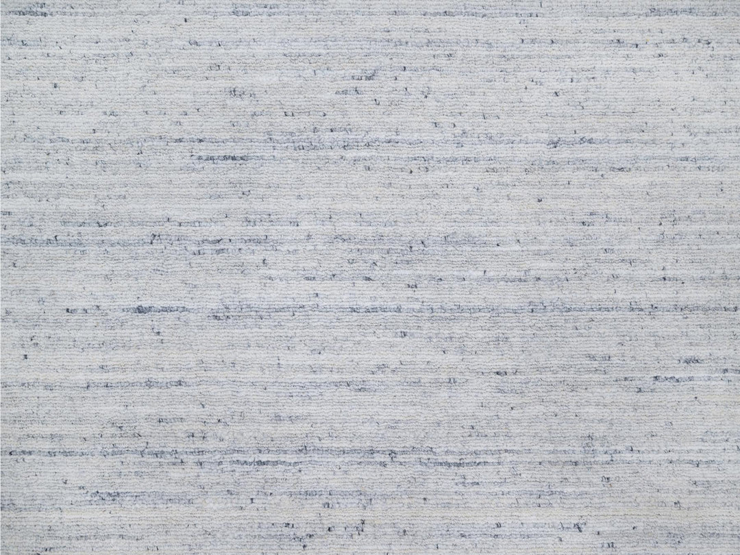 12'0" x 14'10" New Hand Loomed Grey Wool Rectangle Oriental Rug - MOA10290788