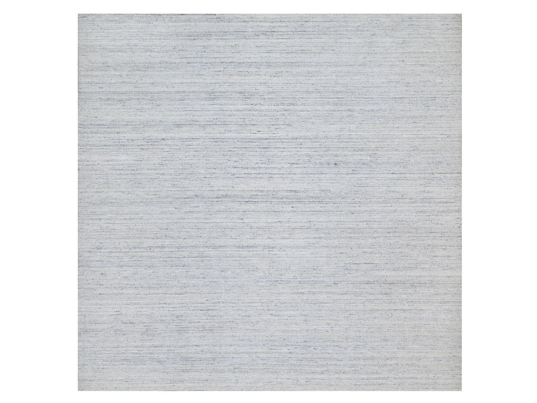 11'9" x 11'10" New Hand Loomed Grey Wool Square Oriental Rug - MOA10290789