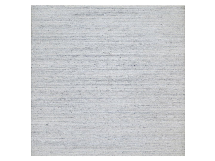 11'9" x 11'10" New Hand Loomed Grey Wool Square Oriental Rug - MOA10290789