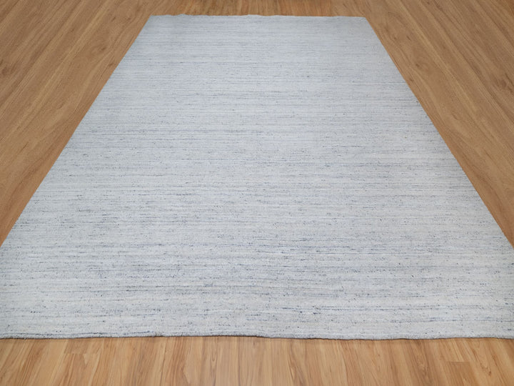 11'9" x 11'10" New Hand Loomed Grey Wool Square Oriental Rug - MOA10290789