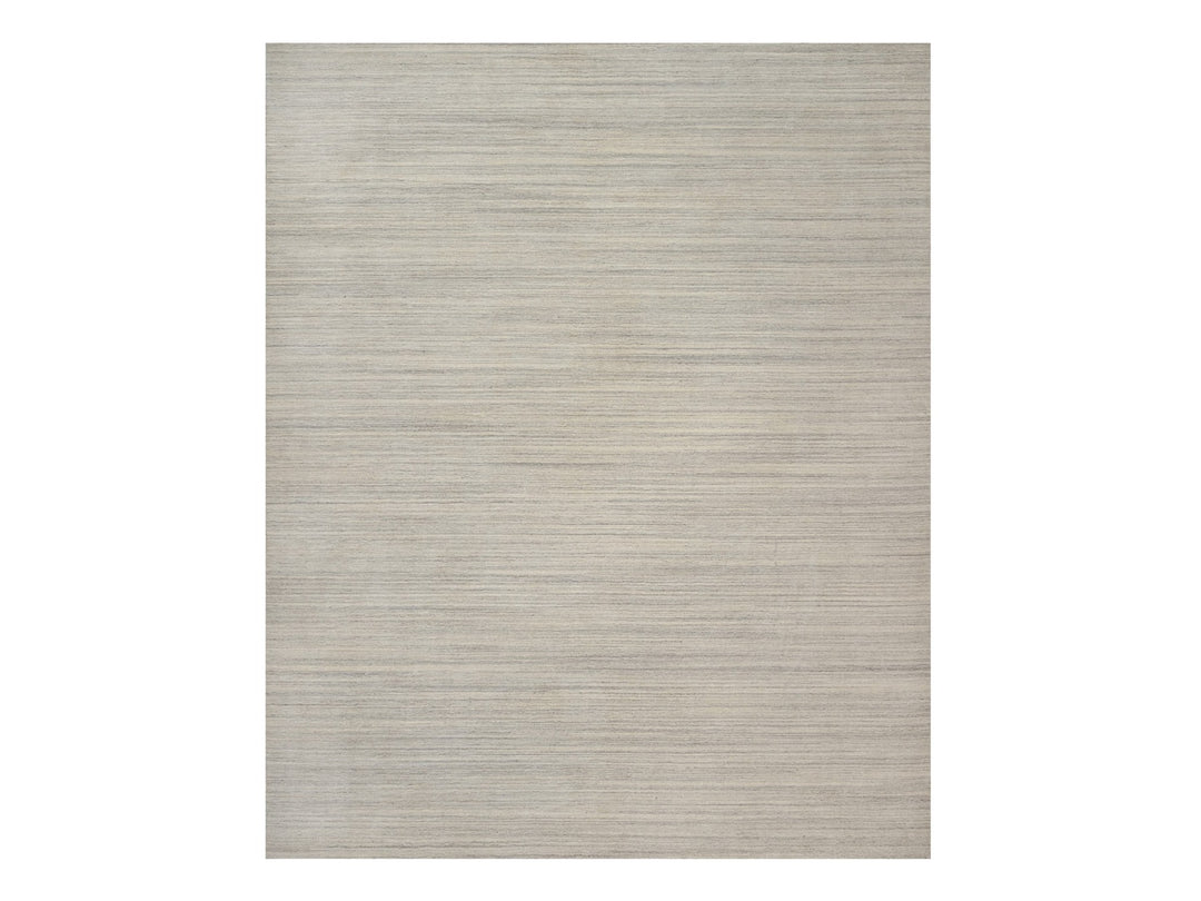 12'0" x 14'8" New Hand Loomed Beige Wool Rectangle Oriental Rug - MOA10290790