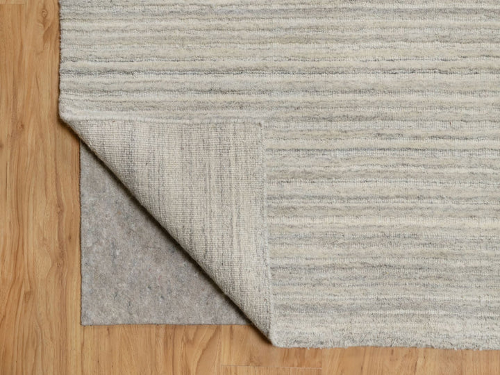 12'1" x 17'7" New Hand Loomed Beige Wool Rectangle Oriental Rug - MOA10290791