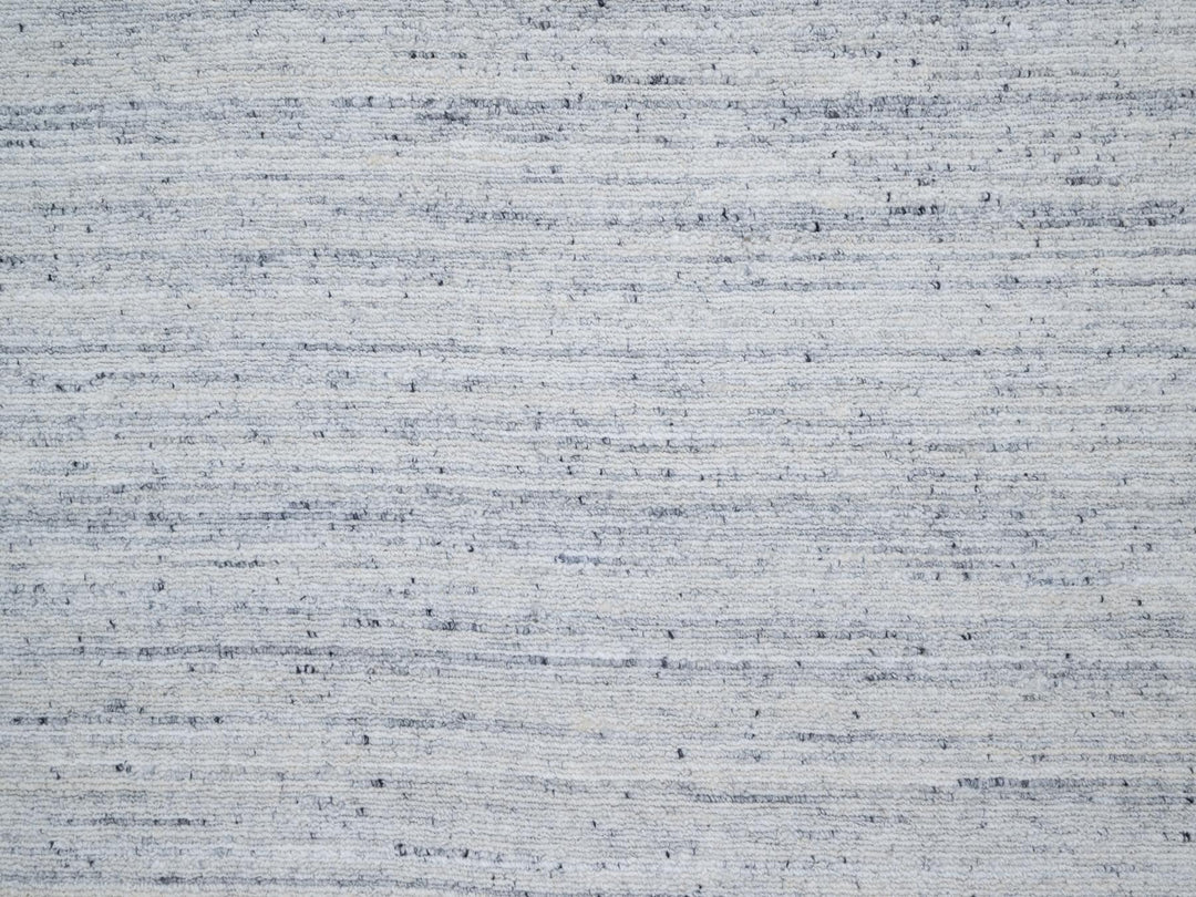 10'0" x 13'10" New Hand Loomed Grey Wool Rectangle Oriental Rug - MOA10290798