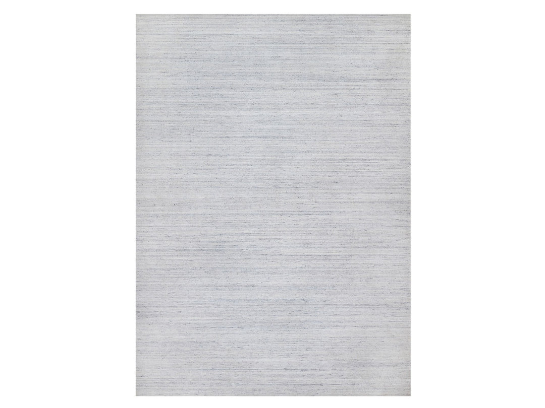 12'1" x 17'9" New Hand Loomed Grey Wool Rectangle Oriental Rug - MOA10290800