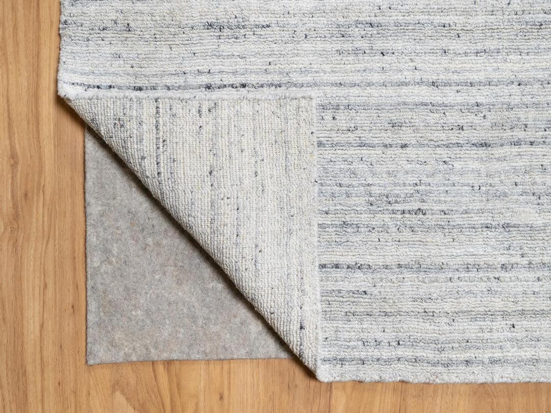 12'1" x 17'9" New Hand Loomed Grey Wool Rectangle Oriental Rug - MOA10290800