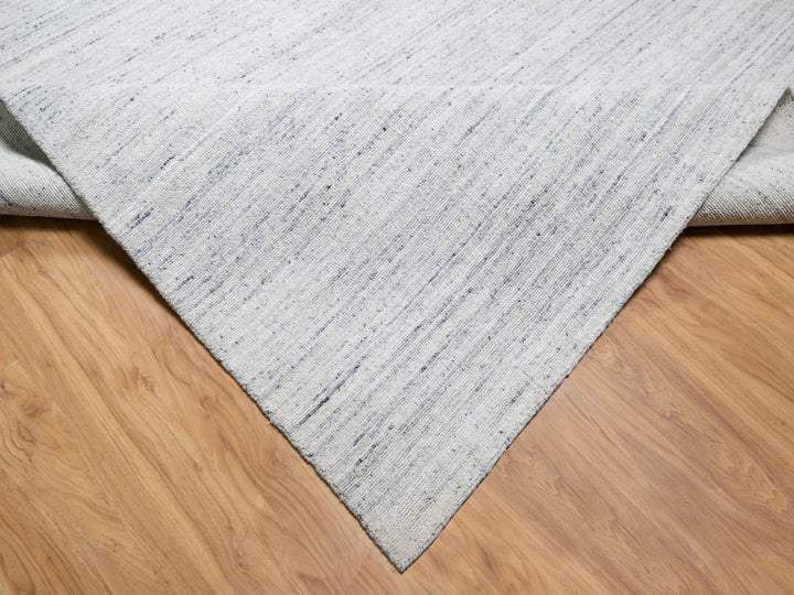 12'1" x 17'9" New Hand Loomed Grey Wool Rectangle Oriental Rug - MOA10290800