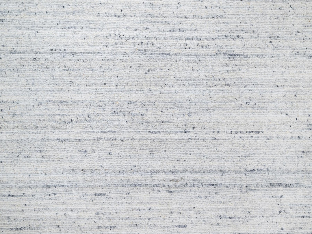 12'1" x 17'9" New Hand Loomed Grey Wool Rectangle Oriental Rug - MOA10290800