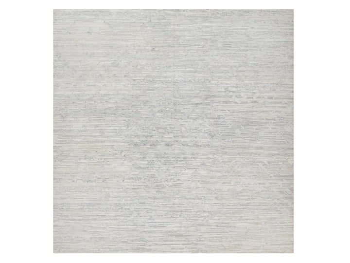 12'0" x 12'1" New Hand Knotted Grey Wool Square Oriental Rug - MOA10290850