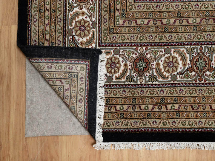 11'8" x 15'2" New Hand Knotted Black Wool Rectangle Oriental Rug - MOA10291056