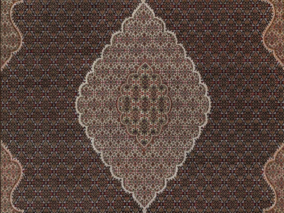 11'8" x 15'2" New Hand Knotted Black Wool Rectangle Oriental Rug - MOA10291056