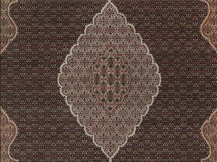 11'8" x 15'2" New Hand Knotted Black Wool Rectangle Oriental Rug - MOA10291056