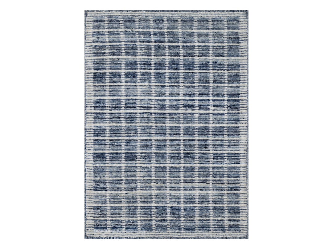 2'2" x 3'1" New Hand Loomed Blue Wool Rectangle Oriental Rug - MOA10291062