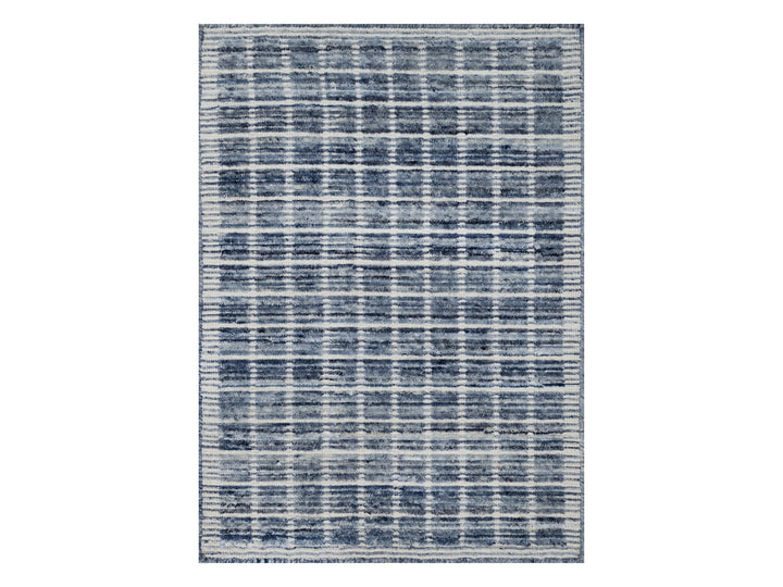 2'2" x 3'1" New Hand Loomed Blue Wool Rectangle Oriental Rug - MOA10291062