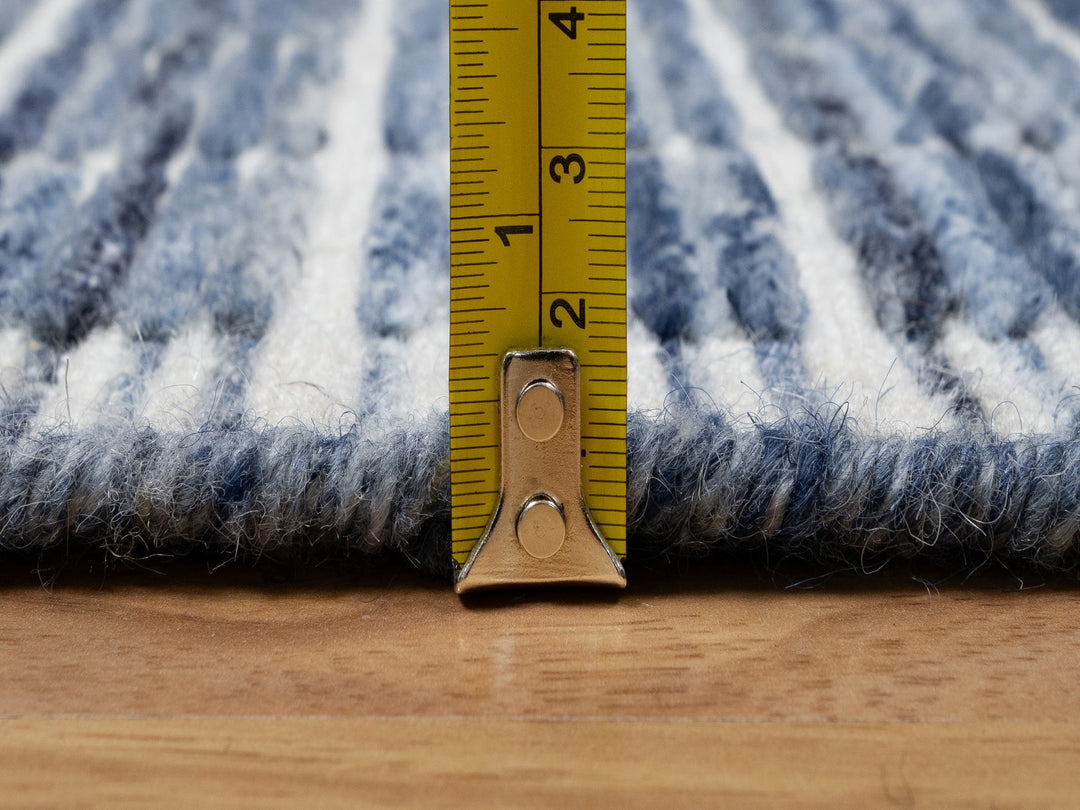 2'2" x 3'1" New Hand Loomed Blue Wool Rectangle Oriental Rug - MOA10291062