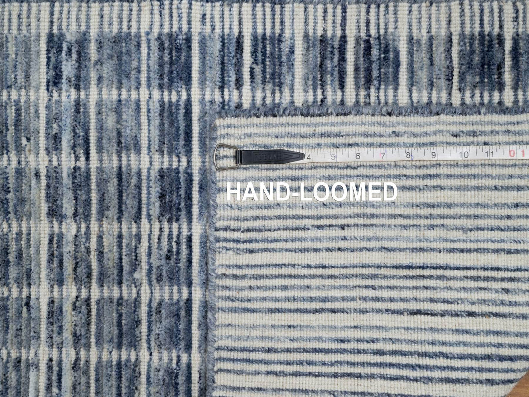 2'2" x 3'1" New Hand Loomed Blue Wool Rectangle Oriental Rug - MOA10291062