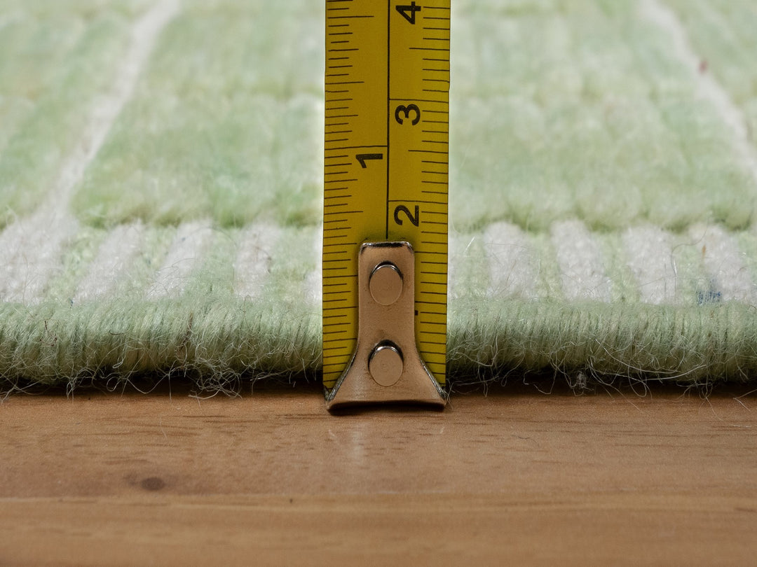 2'2" x 3'1" New Hand Loomed Green Wool Rectangle Oriental Rug - MOA10291064