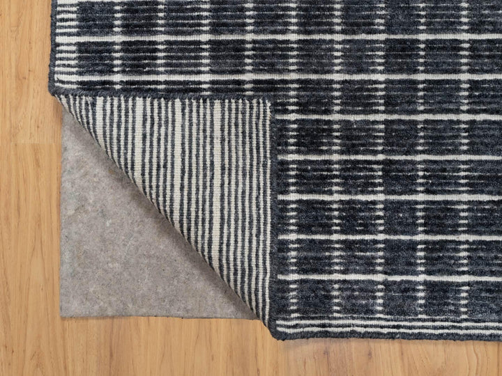 2'3" x 3'1" New Hand Loomed Black Wool Rectangle Oriental Rug - MOA10291065