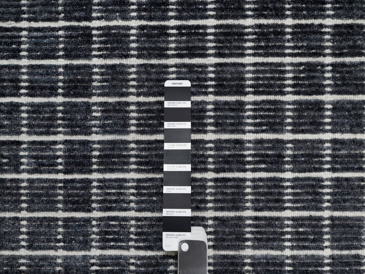 2'3" x 3'1" New Hand Loomed Black Wool Rectangle Oriental Rug - MOA10291065