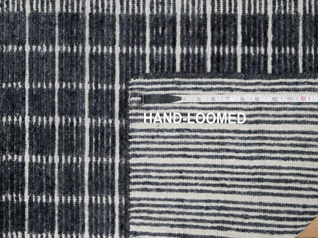 2'3" x 3'1" New Hand Loomed Black Wool Rectangle Oriental Rug - MOA10291065