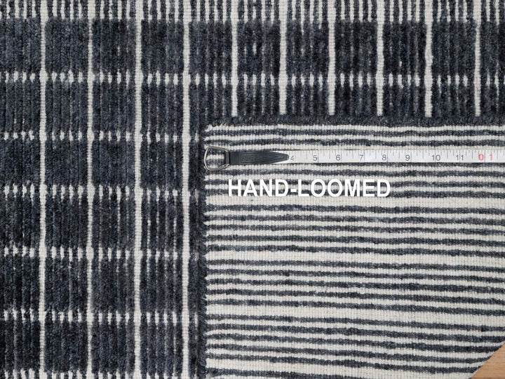 2'3" x 3'1" New Hand Loomed Black Wool Rectangle Oriental Rug - MOA10291065