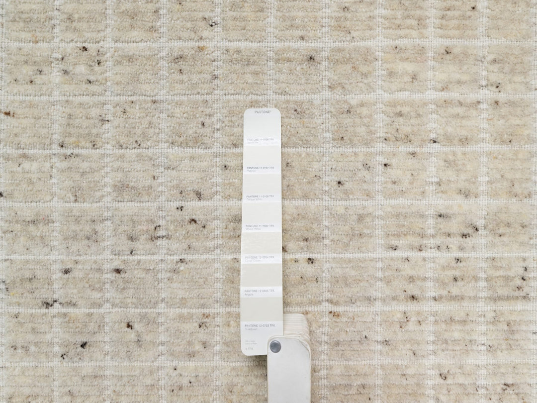 2'2" x 3'1" New Hand Loomed Ivory Wool Rectangle Oriental Rug - MOA10291067