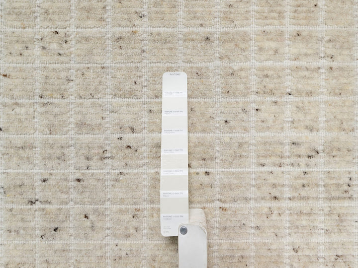 2'2" x 3'1" New Hand Loomed Ivory Wool Rectangle Oriental Rug - MOA10291067