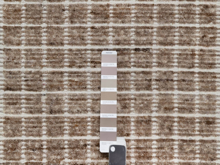 2'2" x 3'1" New Hand Loomed Brown Wool Rectangle Oriental Rug - MOA10291071