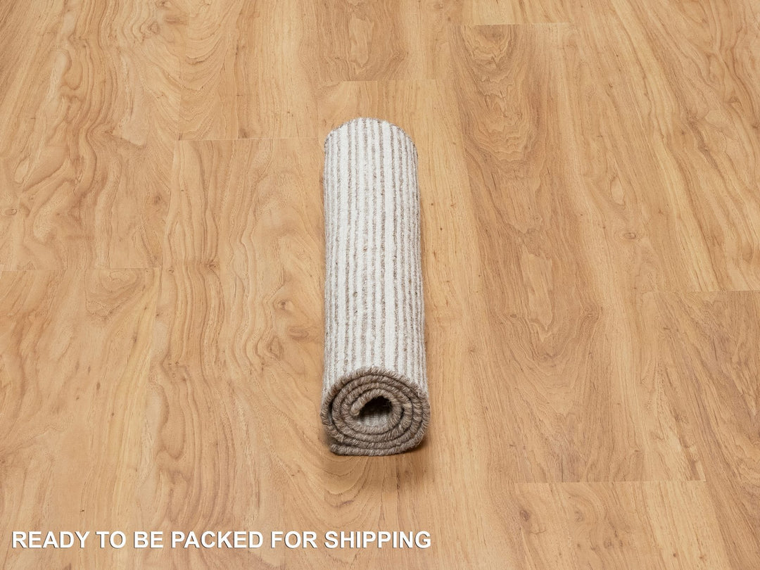 2'2" x 3'1" New Hand Loomed Brown Wool Rectangle Oriental Rug - MOA10291071