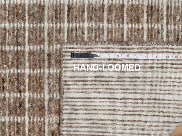 2'2" x 3'1" New Hand Loomed Brown Wool Rectangle Oriental Rug - MOA10291071