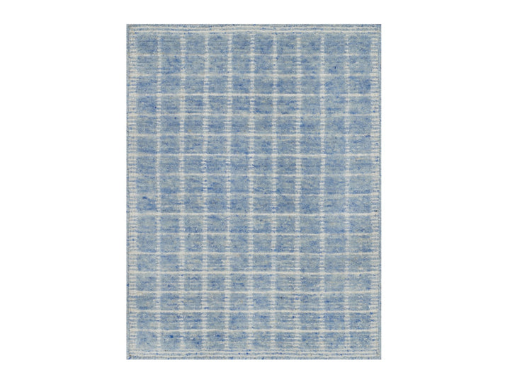 2'4" x 3'0" New Hand Loomed Blue Wool Rectangle Oriental Rug - MOA10291072